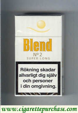 Blend No.2 super long cigarettes Sweden